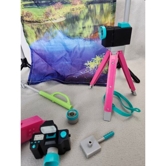 Baby Doll Media Kit Photography Set Camcorder Camera Back Drop American Girl - Picture 3 of 11